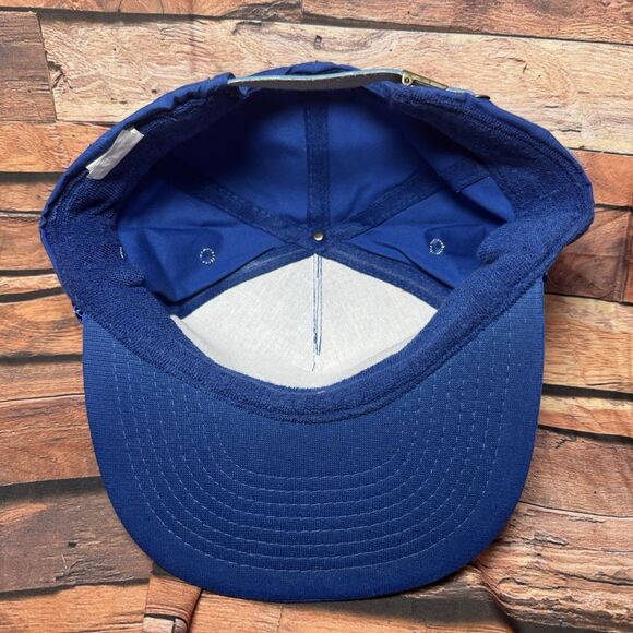 Exide Hat Cap Blue Adjustable Leather Strap Standard Of Quality Rope Trucker USA - Picture 6 of 7